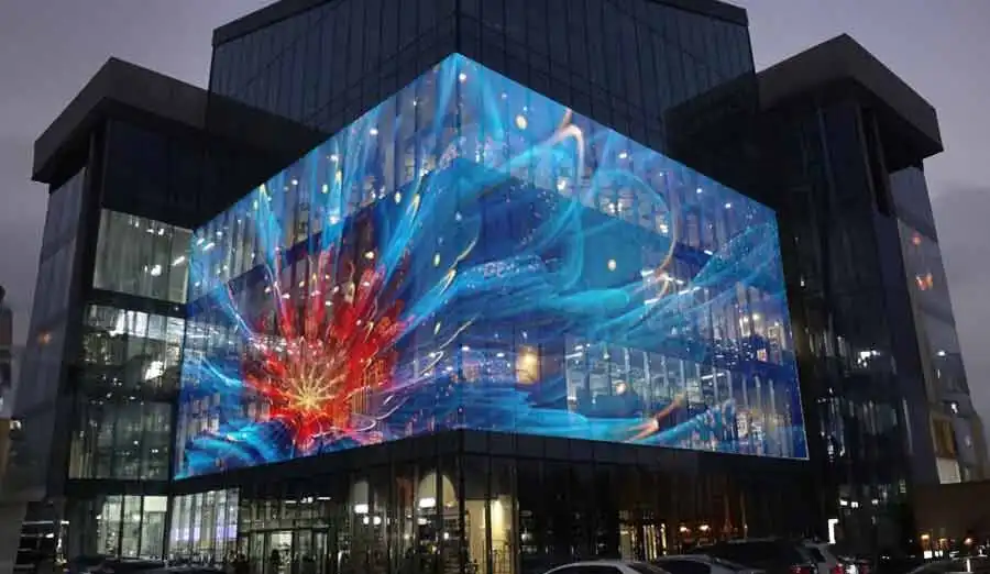 transparent led film screen for retail