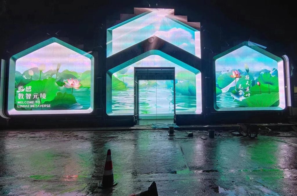 cinstar p3.9 transparent led display building facade 3